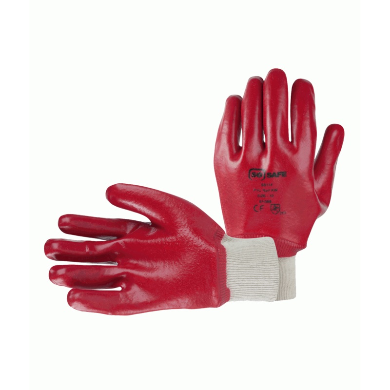 Orbit International Red Pvc: Knit Wrist