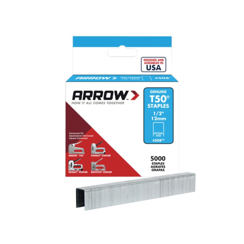 Arrow T50 Staples 12mm (1/2in) (Bulk Pack 5000)