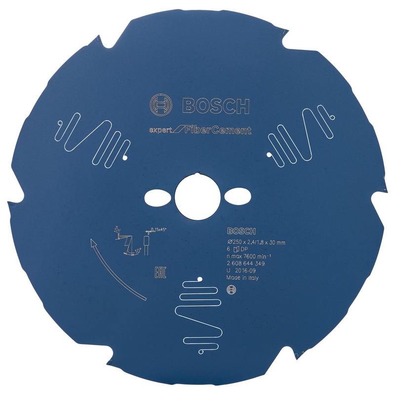 Bosch Professional Expert Fiber Cement Circular Saw Blade for Miter Saw – 250x30x2.4x6T