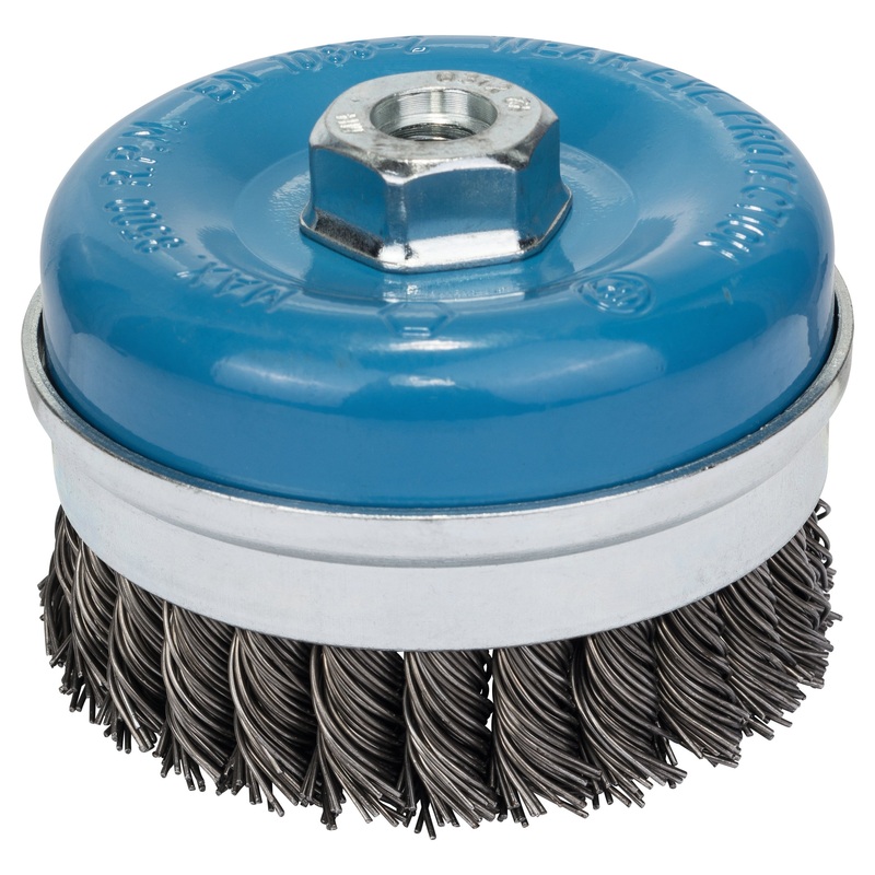 Bosch Professional Cup Brush – 100mm, Knotted, 0.8mm Thickness (M14)
