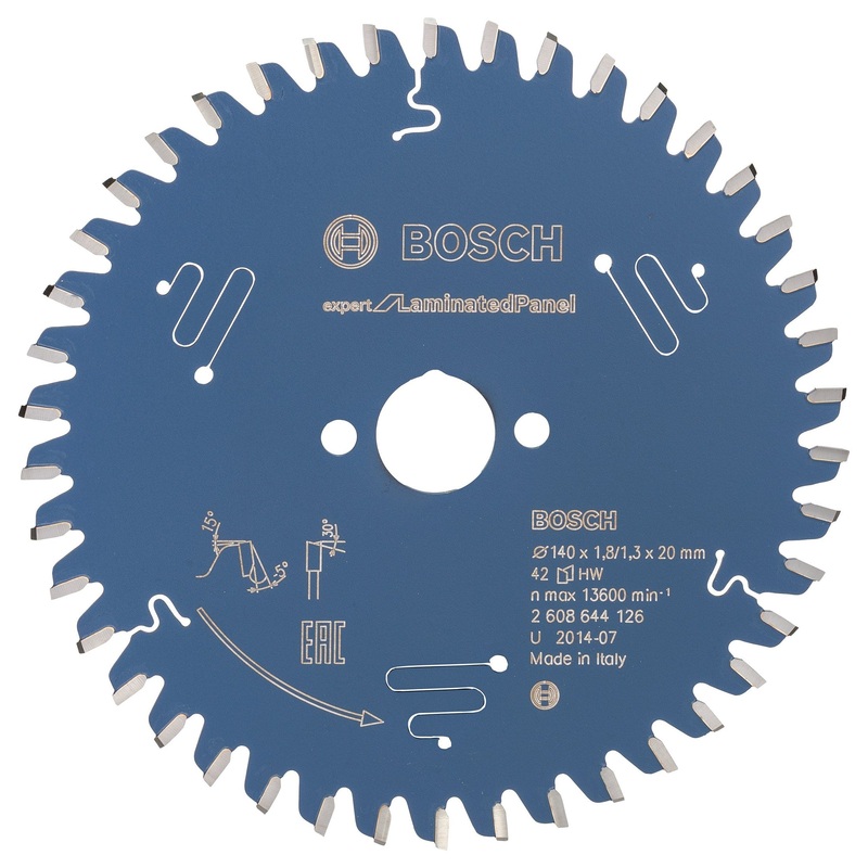 Bosch Professional Expert Circular Saw Blade for Laminated Panel – 140 x 20 x 1.8 mm, 42 Teeth