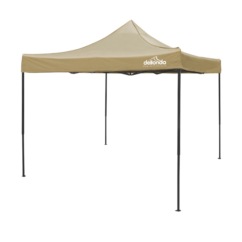 Sealey Dellonda Premium 3 x 3m Pop-Up Gazebo, PVC Coated, Water Resistant Fabric, Supplied with Carry Bag, Rope, Stakes & Weight Bags – Beige Canopy
