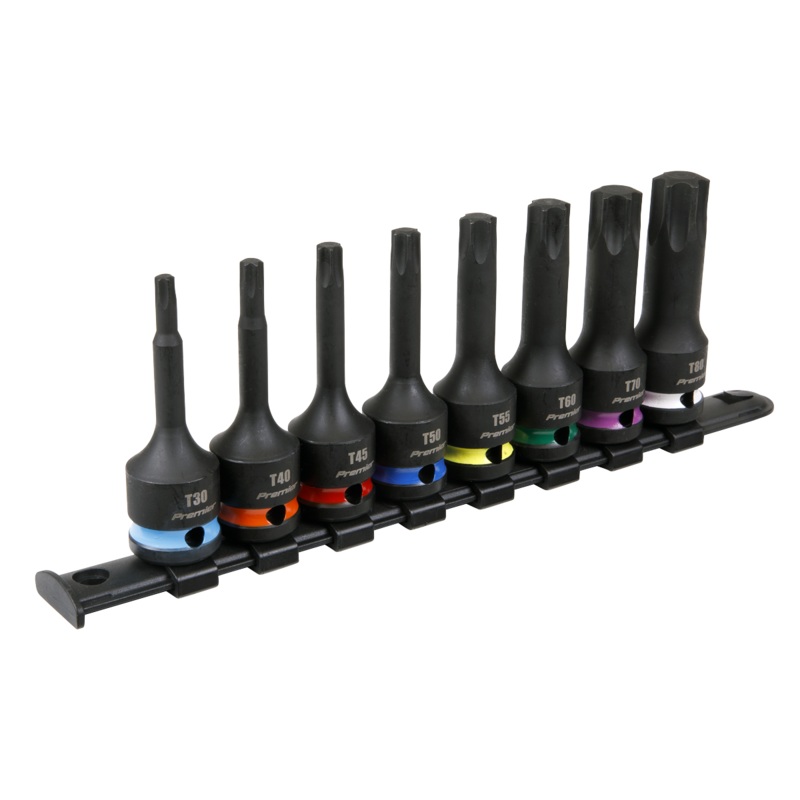 Sealey TRX-Star* Impact Socket Bit Set 8pc 1/2Sq Drive