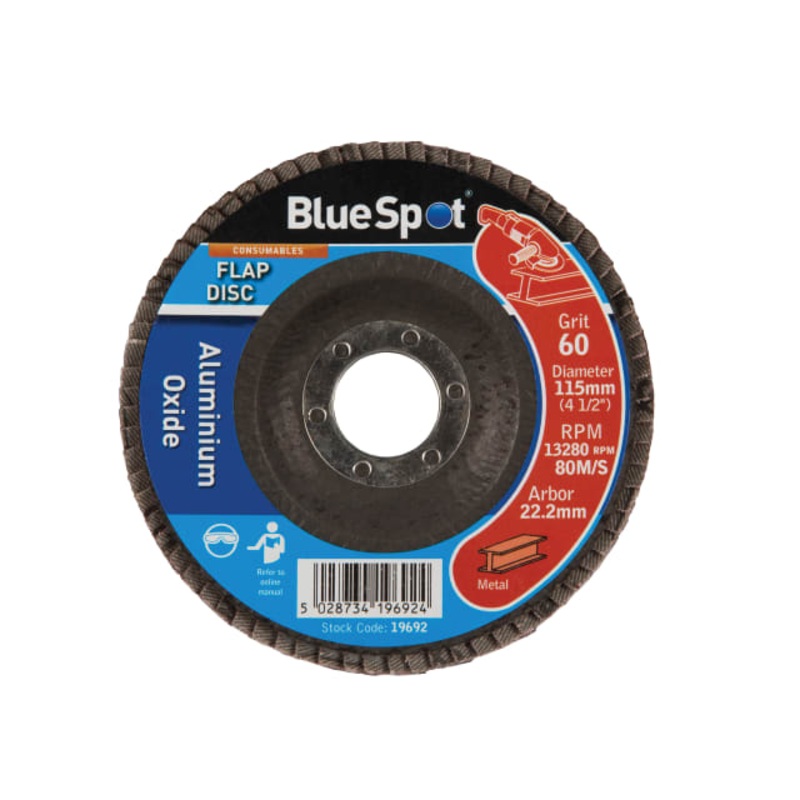 BlueSpot Tools Sanding Flap Disc 115mm 60 Grit