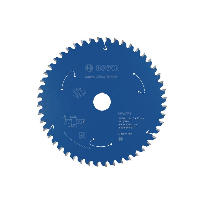 Bosch Professional Expert Aluminium Circular Saw Blade for Cordless Saws – 150×1.8/1.3×20 T48