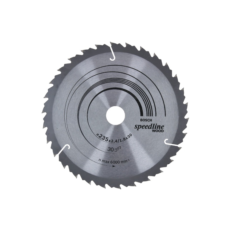 Bosch Professional Speedline Wood Circular Saw Blade – 235 x 30/25 x 2.4 mm, 30 Teeth