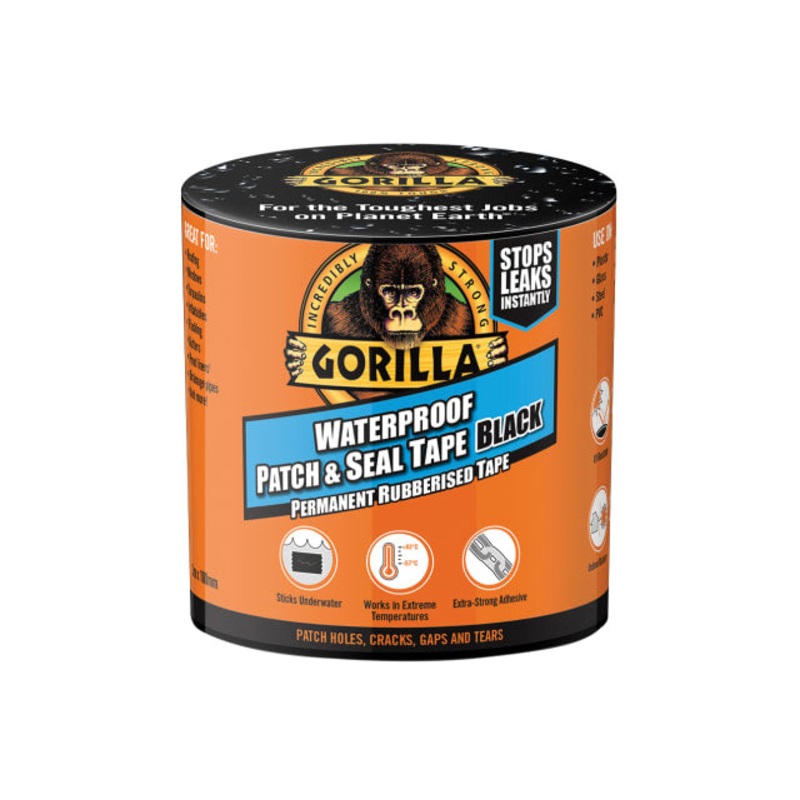 Gorilla Glue Gorilla Waterproof Patch & Seal Tape 100mm x 3m Black