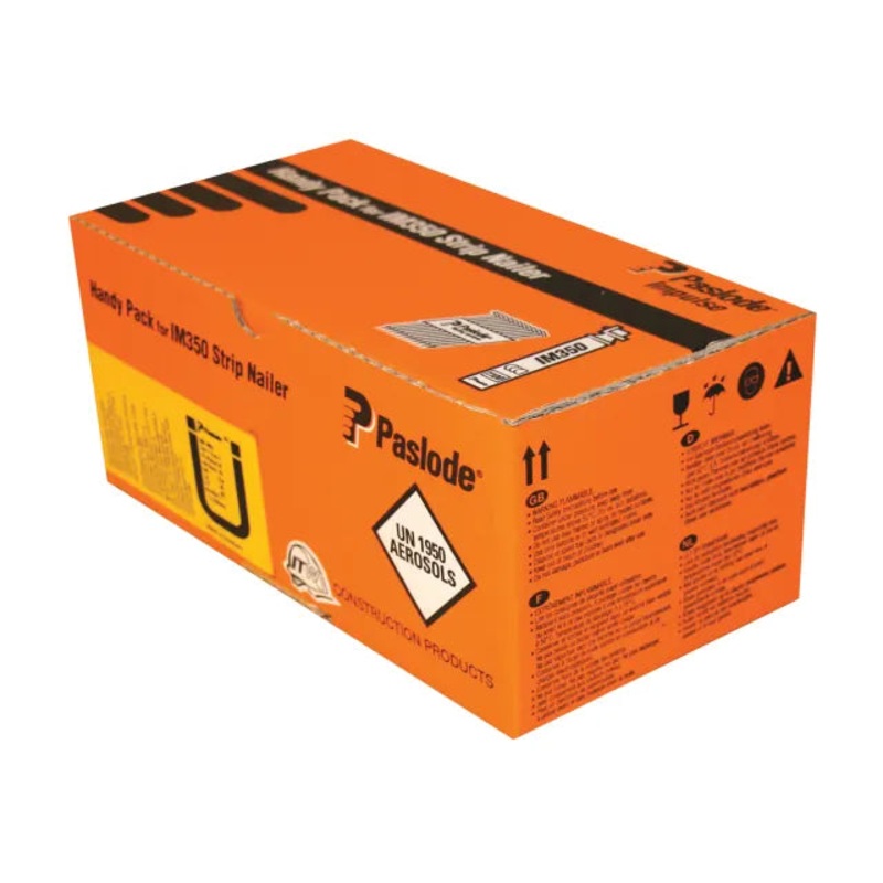 Paslode 3.1 x 75mm 350 Ring Nails Stainless Steel Finish Box of 1100 + 1 Fuel Cell