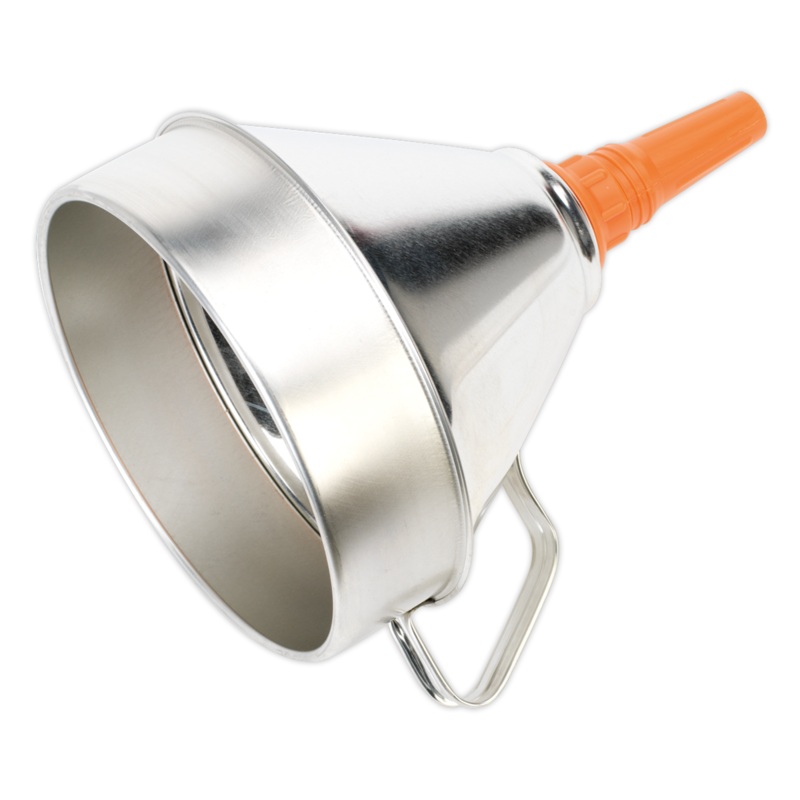 Sealey Funnel Metal with Filter 200mm