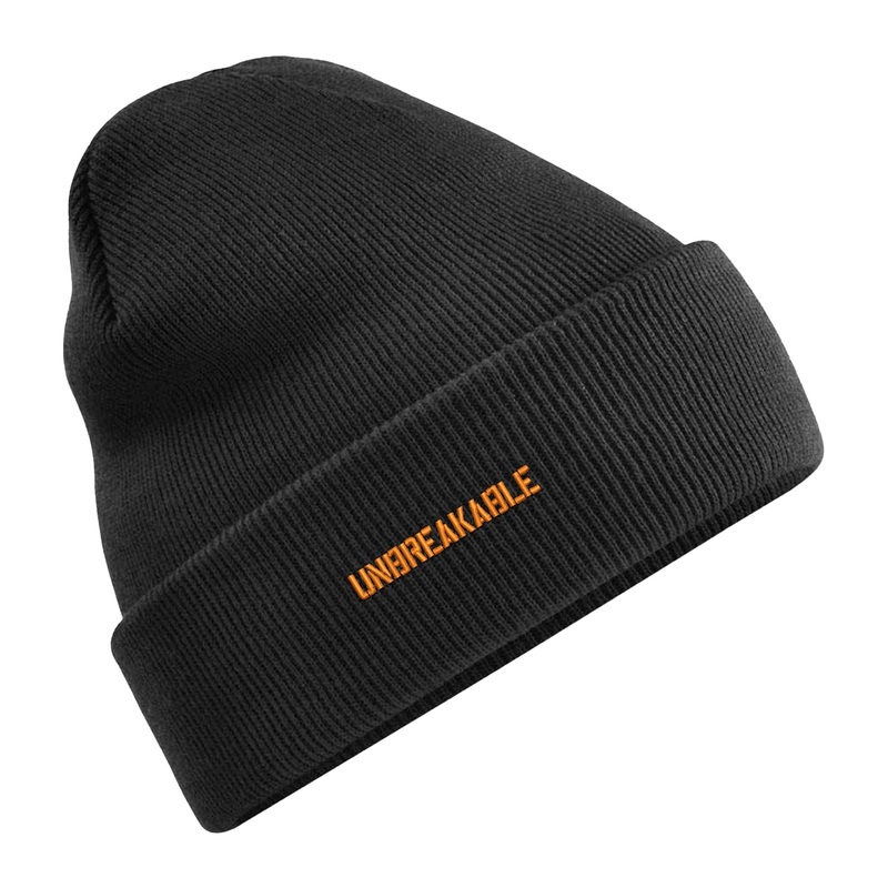 Unbreakable Unbreakable Beanie Hat with Orange Logo