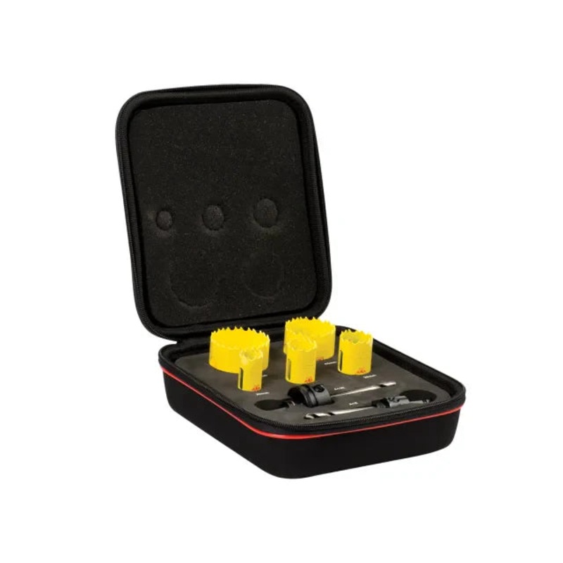 Starrett KDC05021 Deep Cut Bi-Metal Electrician’s Holesaw Kit, 7 Piece