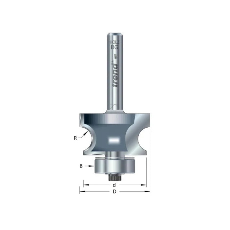 Trend 9/73 x 1/2 TCT Bearing Guided Corner Bead Cutter 7.0 Radius
