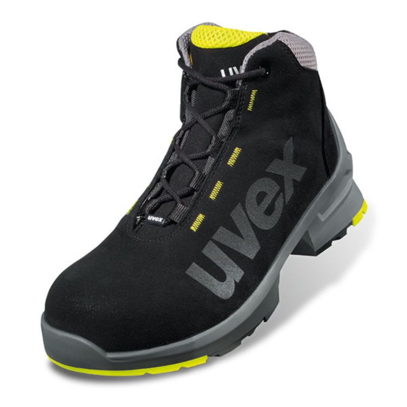 Beeswift Uvex 1 Safety Boot|Black/Yellow|UK 6.5