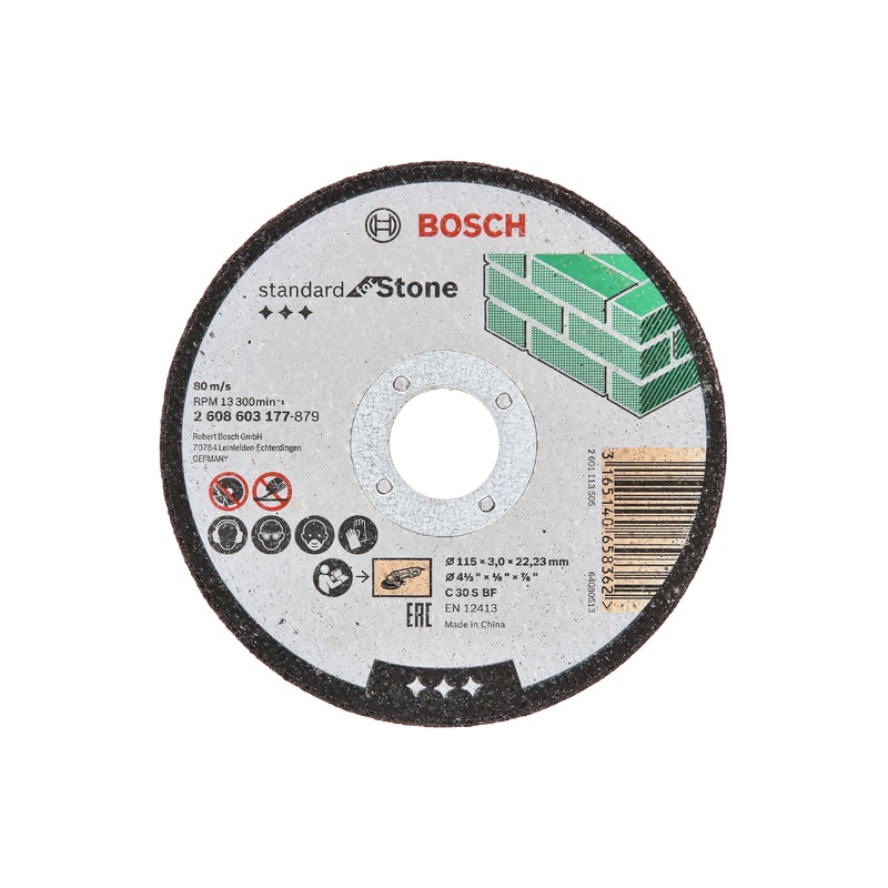 Bosch Professional Stone Straight Cutting Disc C 30 S BF – 115mm x 22.23mm x 3.0mm