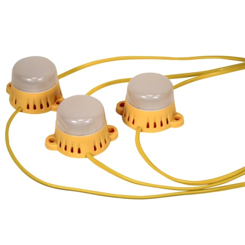 Faithfull Power Plus Festoon Lights 10 LED Bulbs 110V 22m