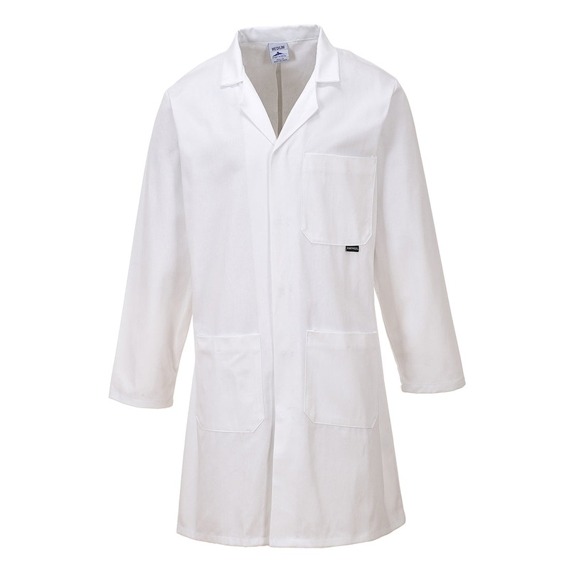 Portwest Standard Cotton Coat|White|XS|S|M|L|XL|XXL|3XL