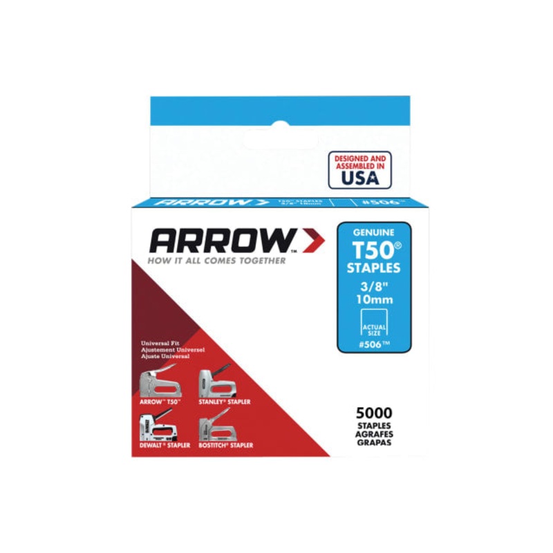 Arrow T50 Staples 10mm (3/8in) (Bulk Pack 5000)