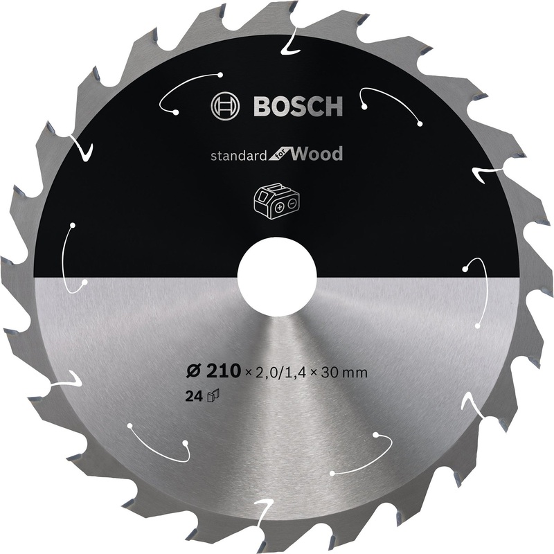 Bosch Professional Circular Saw Blade for Cordless Saws – Standard for Wood – 210×1.7/1.2×30 T24