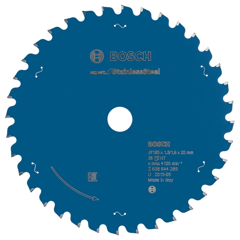 Bosch Professional Circular Saw Blade for Stainless Steel – 185 x 20 x 1.9 x 36 Expert