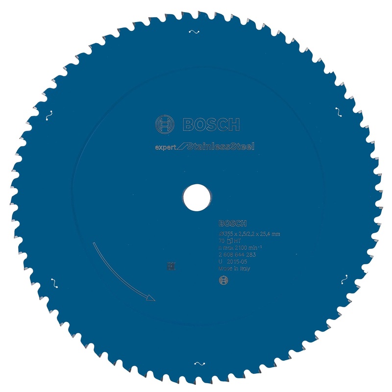 Bosch Professional Expert Circular Saw Blade for Stainless Steel – 355mm x 25.4mm x 2.5mm x 70 Teeth