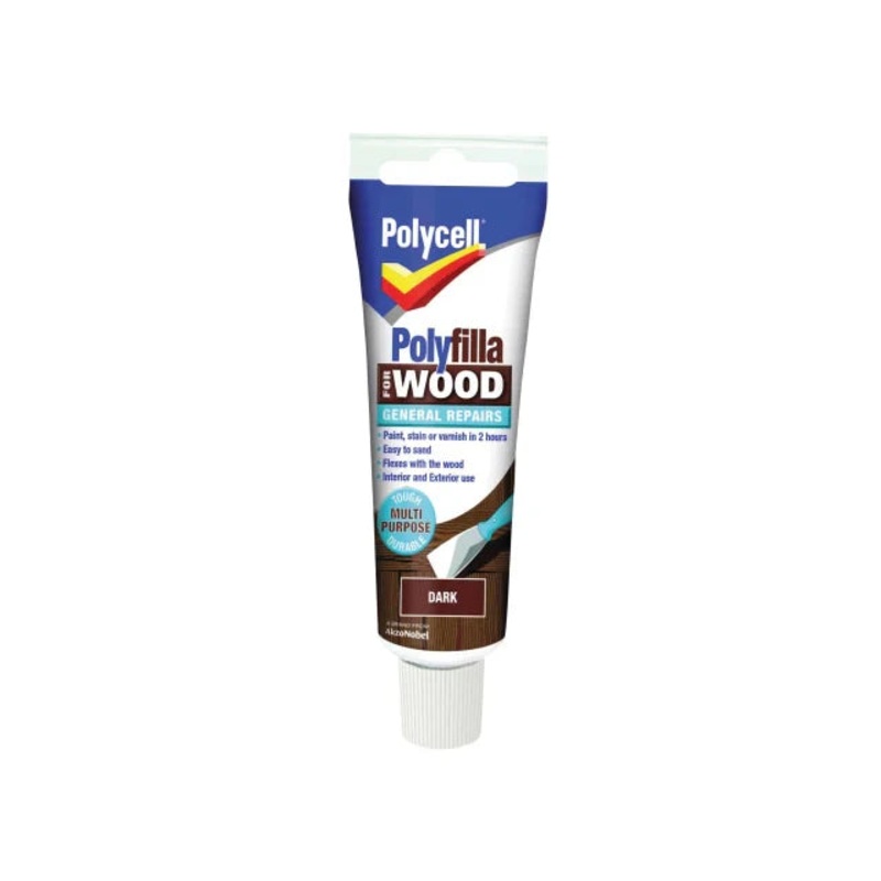 Polycell Polyfilla For Wood General Repairs Tube Dark 330g