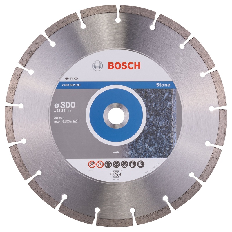 Bosch Professional Diamond Cutting Disc for Stone – 300 x 22.23 x 3.1 x 10 mm