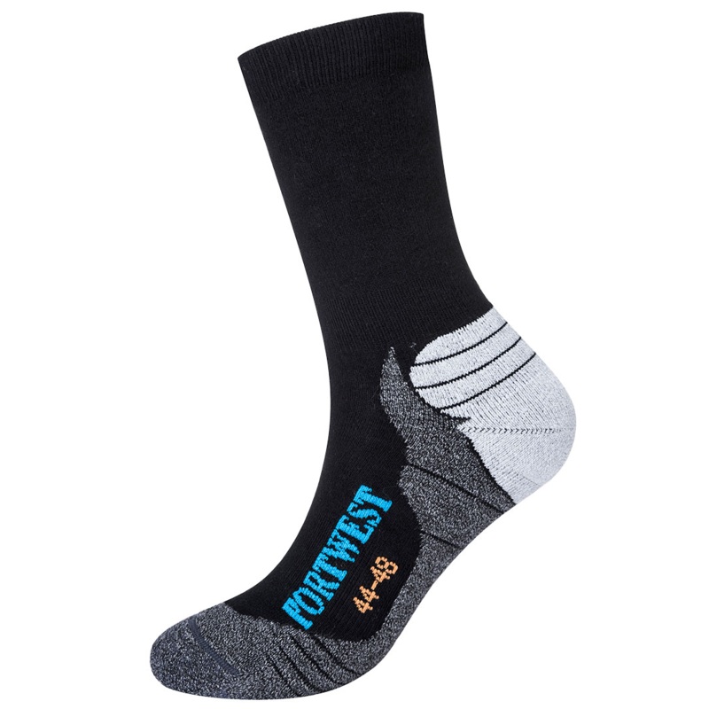 Portwest Bamboo Hiker Sock|Black|EU 39 – 43|EU 44 – 48