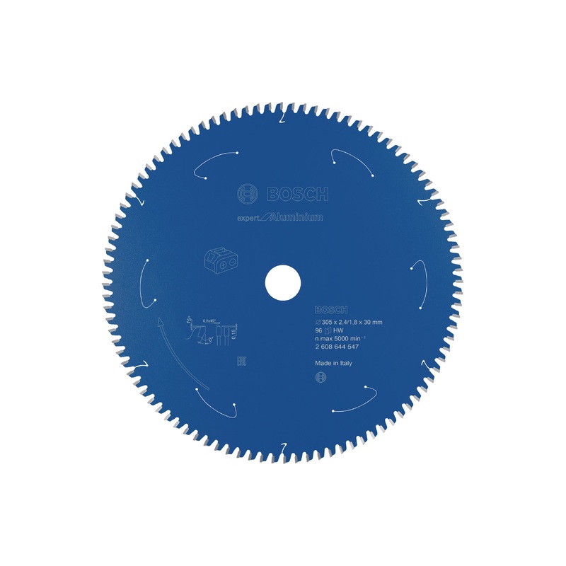 Bosch Professional Expert Aluminium Circular Saw Blade for Cordless Saws – 305×2.4/1.8×30 T96