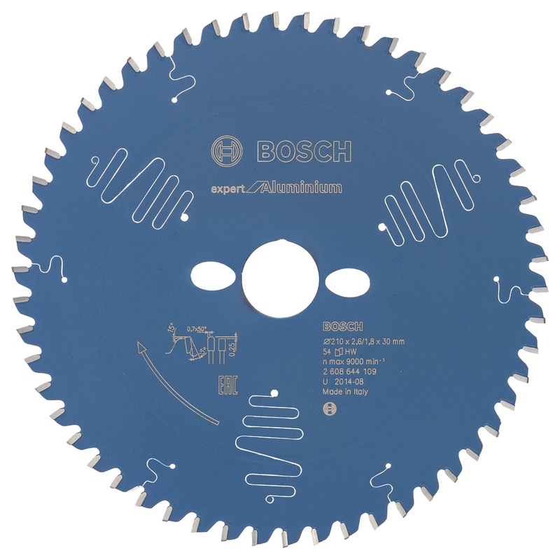 Bosch Professional Expert Circular Saw Blade for Aluminium – 210 x 30 x 2.6mm, 54 Teeth