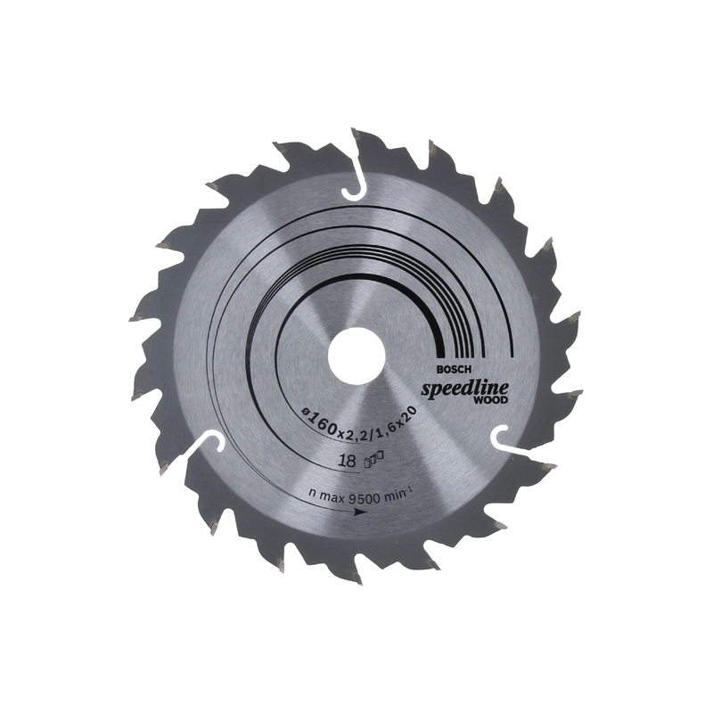 Bosch Professional Speedline Wood Circular Saw Blade – 160 x 20 x 2.2 mm, 18 Teeth