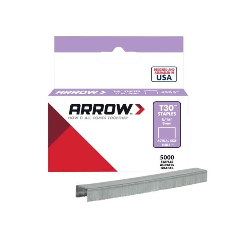Arrow T30 Staples 305IP 8mm (5/16in) (Box 5000)
