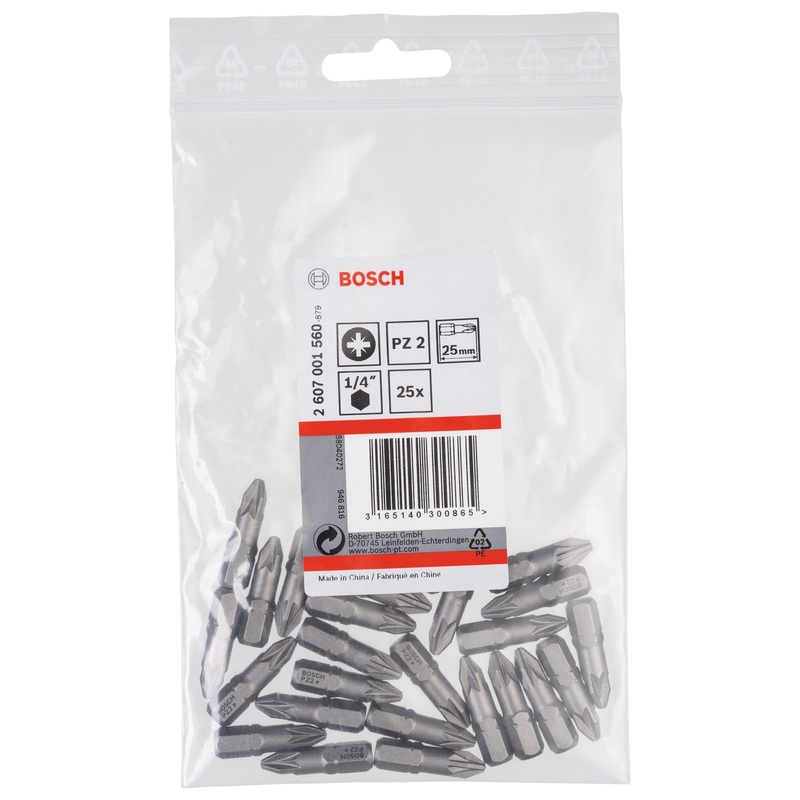 Bosch Professional 25 Piece Set – PZ2, 25mm