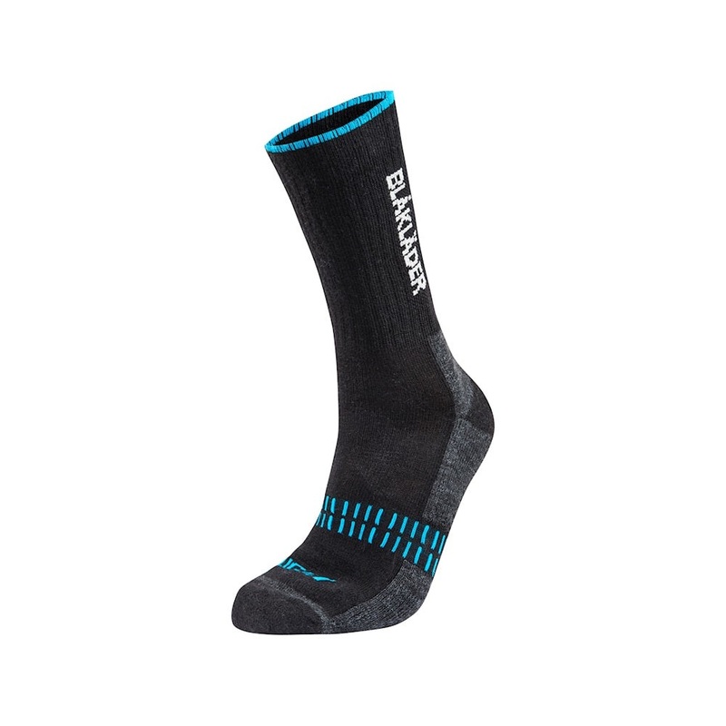 Blaklader Light Sock 2191|Black/NEON Blue|UK 2 – UK 5|UK 6 – UK 10|UK 11 – UK 14