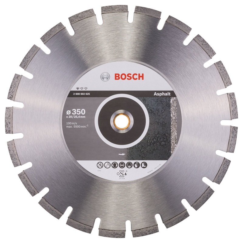 Bosch Professional Diamond Cutting Disc for Asphalt – 350 x 20/25, 40 x 3.2 x 10 mm