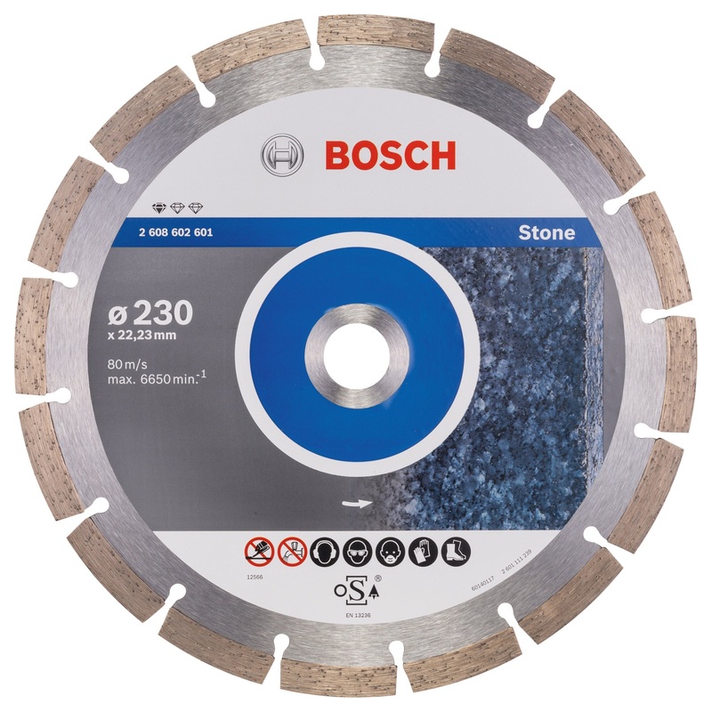 Bosch Professional Diamond Cutting Disc for Stone – 230 x 22.23 x 2.3 x 10 mm