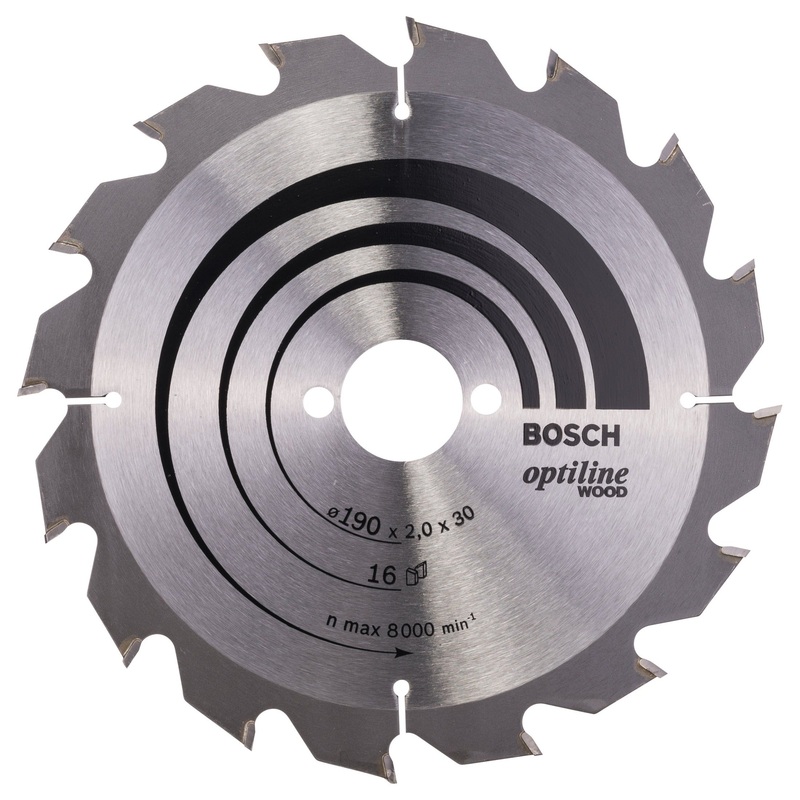 Bosch Professional Optiline Wood Circular Saw Blade – 190 x 30 x 2.0 mm, 16 Teeth