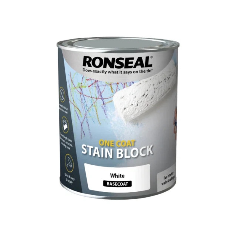 Ronseal One Coat Stain Block White 2.5 litre