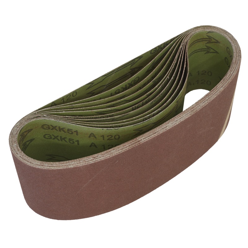 Sealey Sanding Belt 100 x 610mm 120Grit – Pack of 10