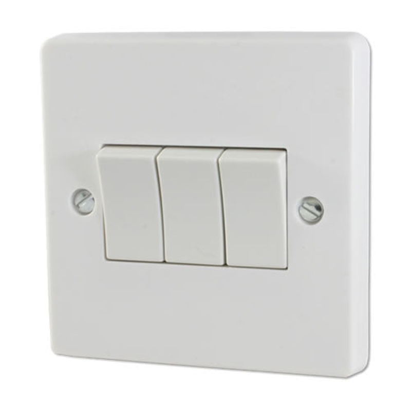 CRABTREE SWITCH PVC 3GANG X 2W