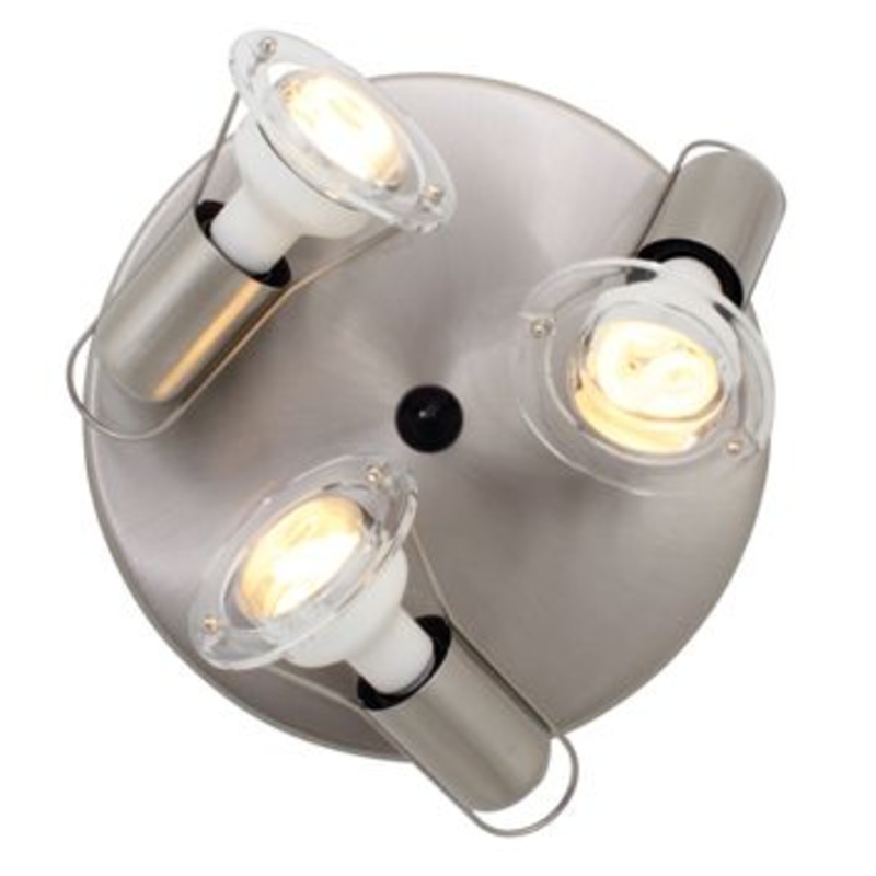EUROLUX SPOTLIGHT MINI DISC BOW 3 LIGHT R50 SATIN CHROME S24SC