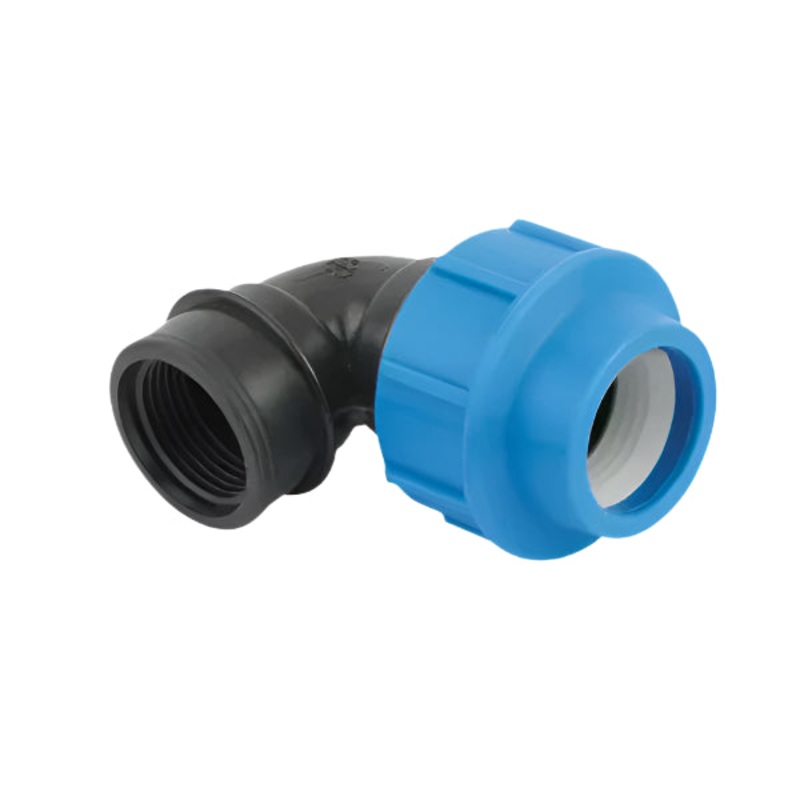 FLOTEK ELBOW FEMALE POLY COMPRESSION 3/4X25MM