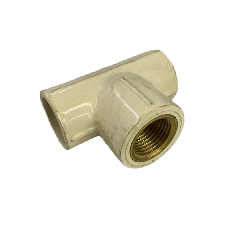 FLOTEK REDUCING TEE CPVC/BRASS 3/4X1/2