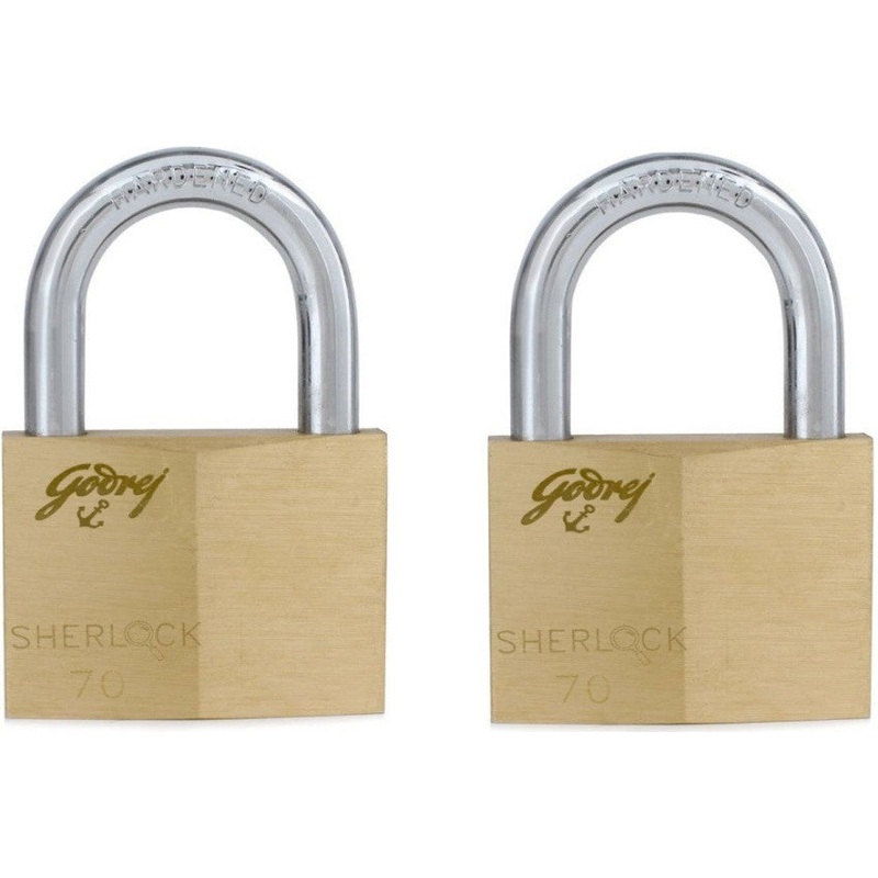 GODREJ PADLOCK 2 PER PACK SHERLOCK 70MM EX- BL EB 2594 70