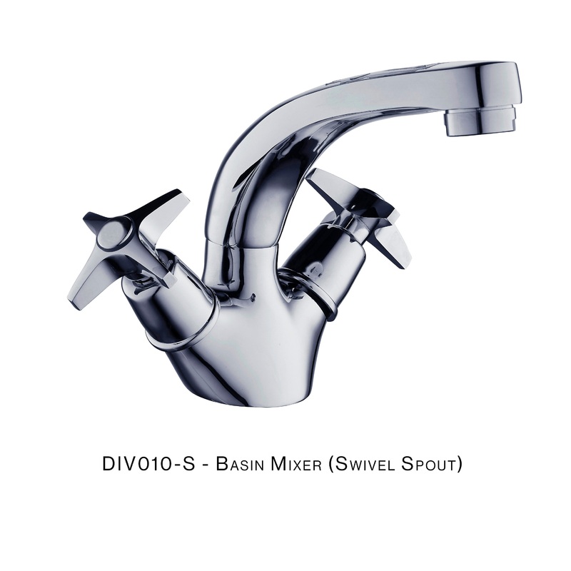 H&C BASIN MIXER DIVO SWIVEL SPOUT DIV010S