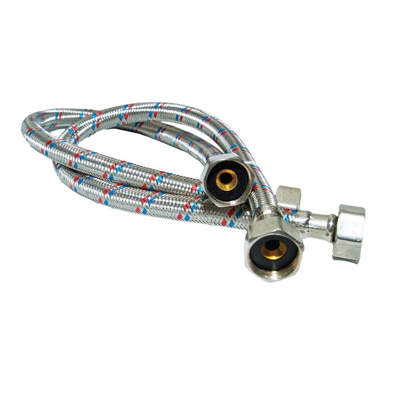 H&C CONNECTOR LONG BRAIDED STAINLESS STEEL 1/2′ X 1/2′ X 350MM SABS HCVBC350S-MIL