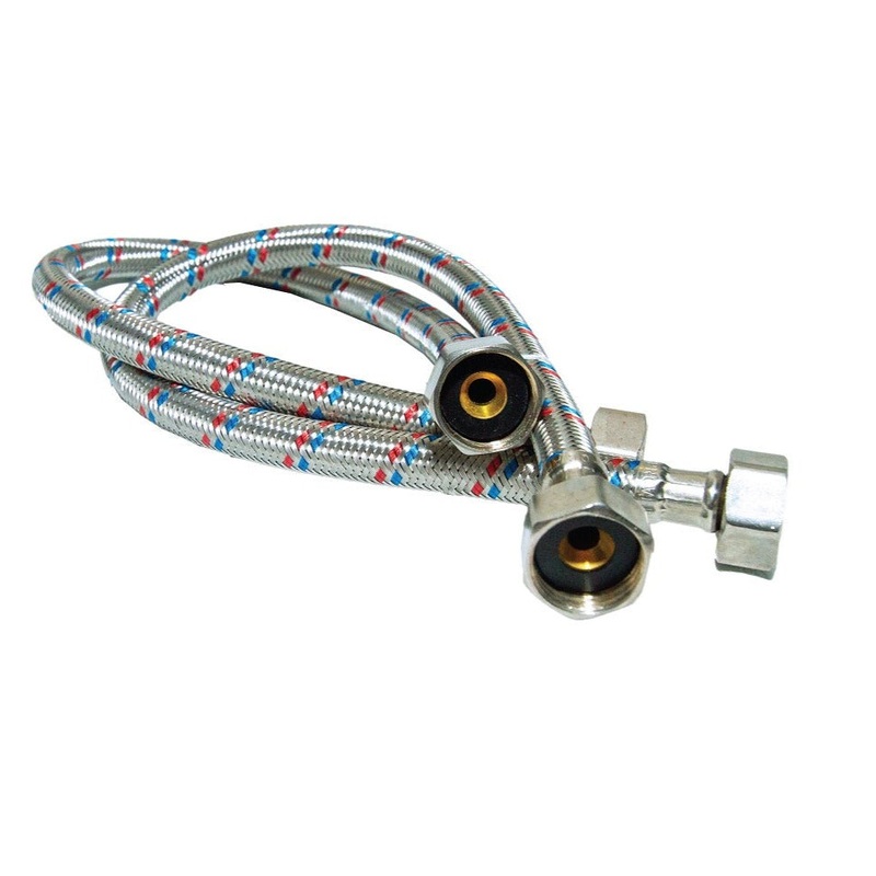 H&C CONNECTOR LONG BRAIDED STAINLESS STEEL 1/2′ X 1/2′ X 450MM SABS HCVBC450S-MIL