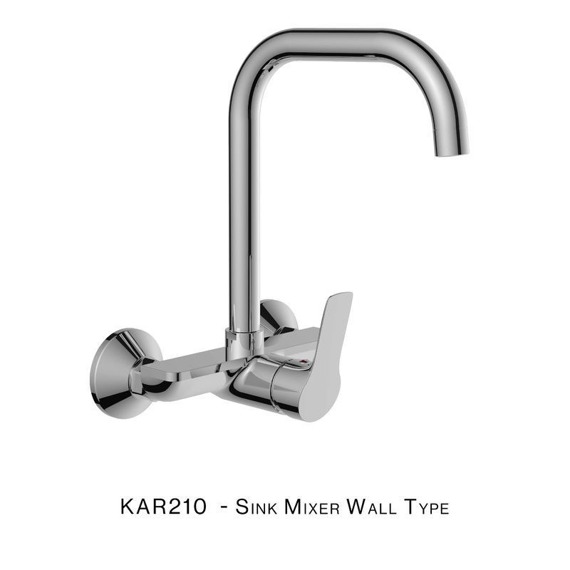 H&C SINK MIXER SINGLE LEVER KARIBA WALL TYPE KAR210