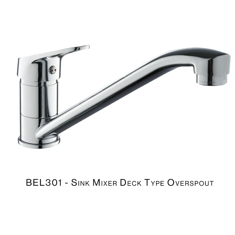 H&C SINK UNDER SPOUT SINGLE LEVER BELLA DECK TYPE BEL301