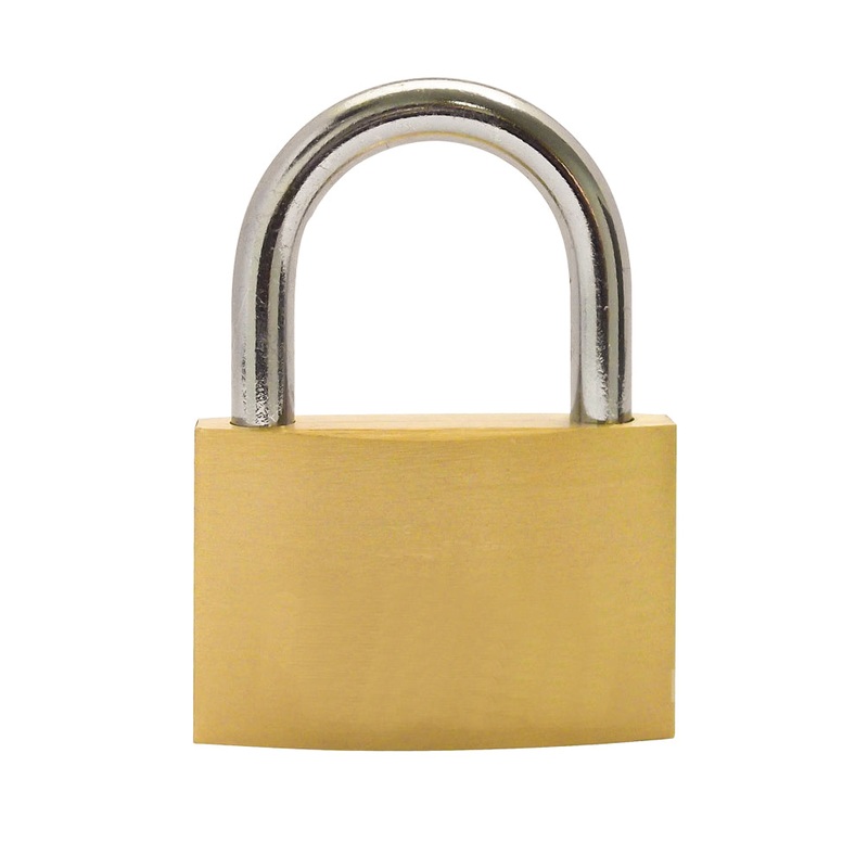HARDWYN PADLOCK BRASS PLATED HEAVY DUTY 50MM