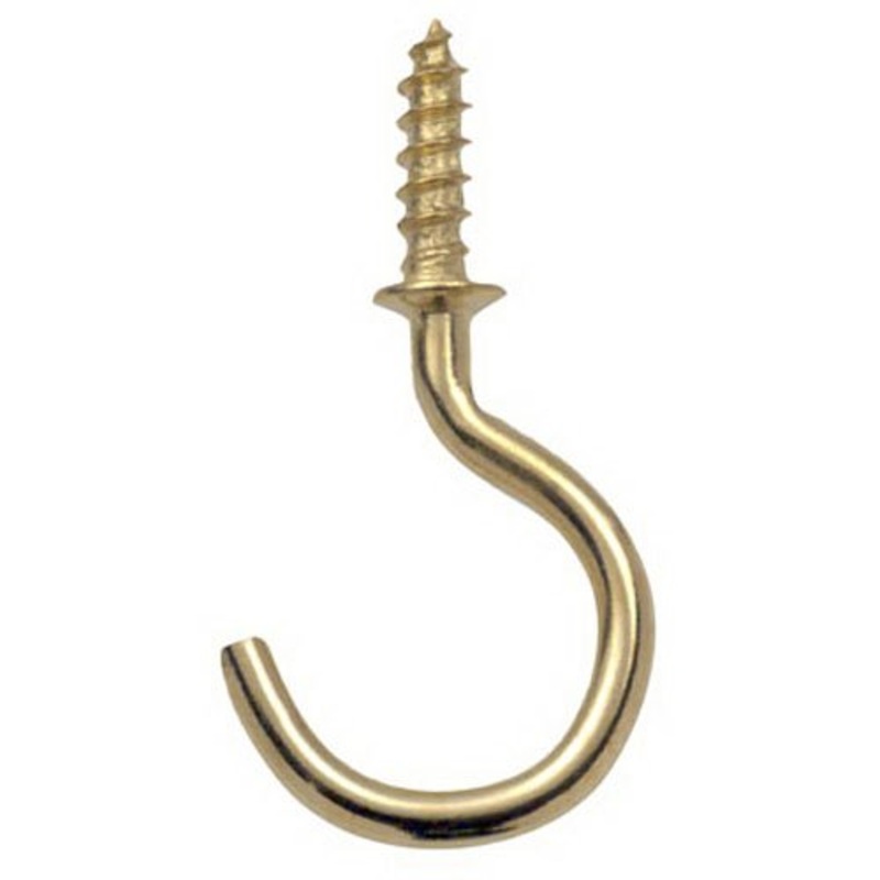 CUP HOOK BRASS 1-1/4